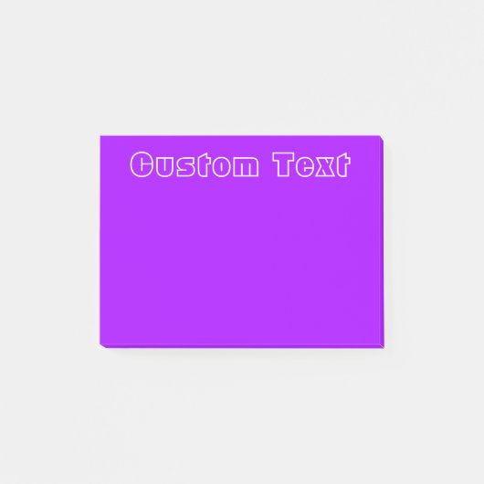 Witte tekst | Eenvoudig Paars Post-it® Notes (Voorkant)