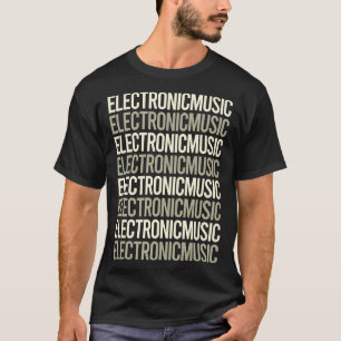 Witte Tekst Elektronische Muziek T-shirt