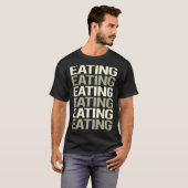 Witte tekst eten t-shirt (Voorkant volledig)