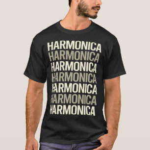 Witte tekst harmonica mondorgel t-shirt