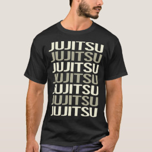 Witte tekst Jujitsu Ju Jitsu Jiujitsu Jitsu T-shirt