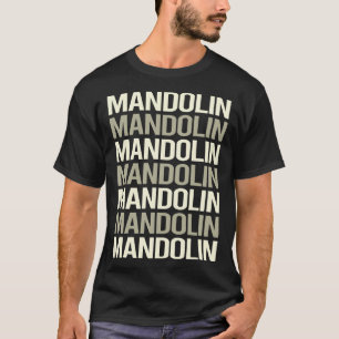 Witte tekst Mandoline T-shirt
