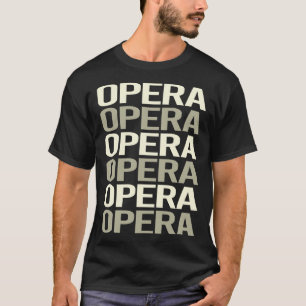 Witte tekst Opera T-shirt