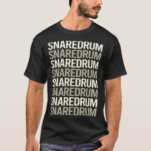 Witte tekst snare drum drums t-shirt