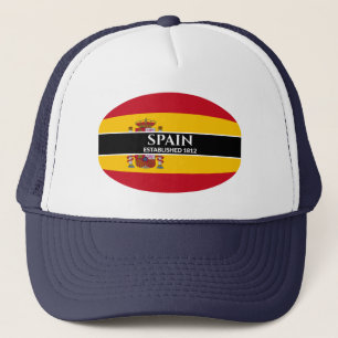Witte tekst Spanje vlag 1812 Trucker Pet