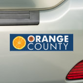 Witte tekst voor Oranje graafbumper Bumpersticker (Op auto)