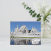 Witte tempel in Chiang Rai Thailand Briefkaart (Staand voorkant)