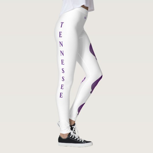 Witte Tennessee Iris State Flower Leggings (Rechts)