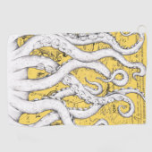 Witte Tentacles Octopus Map Sun Nautical Golfhanddoek (Horizontaal)