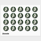 Witte Thalia Daffodils Classic Ronde Sticker (Vel)