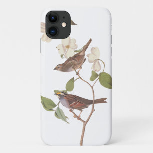 Witte-Throated Sparrow Audubon Birds in Dogwood iPhone 11 Hoesje