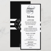 Witte Tie Aangelegenheid Menu (Voorkant / Achterkant)