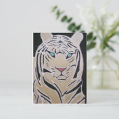 WITTE TIGER BRIEFKAART (Staand voorkant)