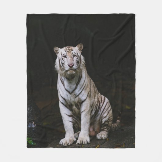 WITTE TIGER FLEECE DEKEN (Voorkant)