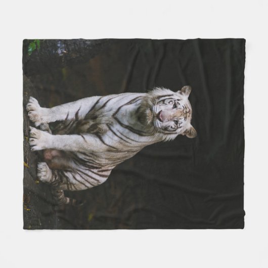 WITTE TIGER FLEECE DEKEN (Voorkant (Horizontaal))