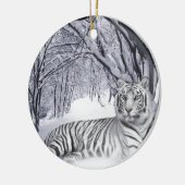 WITTE TIGER KERAMISCH ORNAMENT (Links)