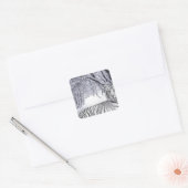 WITTE TIGER VIERKANTE STICKER (Envelop)