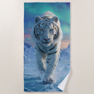 Witte Tijger Badhanddoek – Arctisch Ijs Power