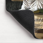 WITTE TIJGER Bedreigde Soort Mousepad Muismat (Hoek)