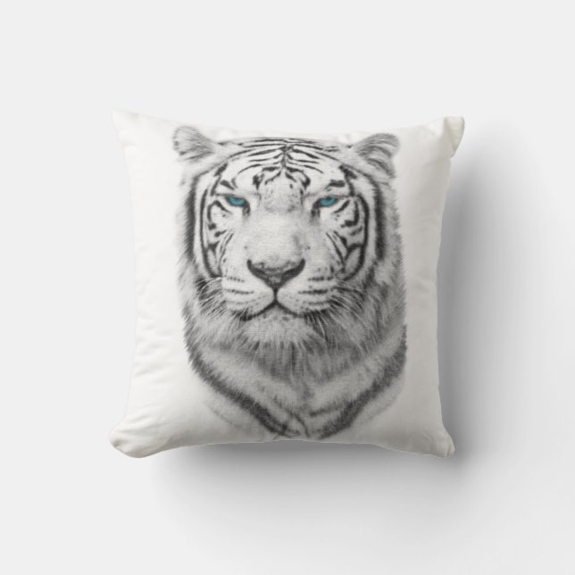 Witte tijger, blauwe ogen kussen (Voorkant)