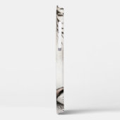 Witte Tijger Bloemkunst met Blauwe Ogen Case-Mate iPhone Case (Achterkant / Links)