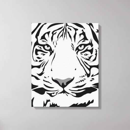 Witte tijger canvas afdruk (Voorkant)