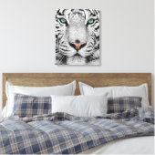 Witte tijger canvas afdruk (Insitu (Slaapkamer))