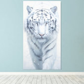 Witte tijger canvas afdruk (Insitu (Houten vloer))