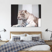 Witte tijger canvas afdruk (Insitu (Slaapkamer))