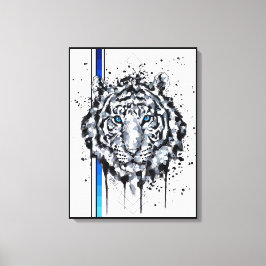 Witte tijger canvas afdruk