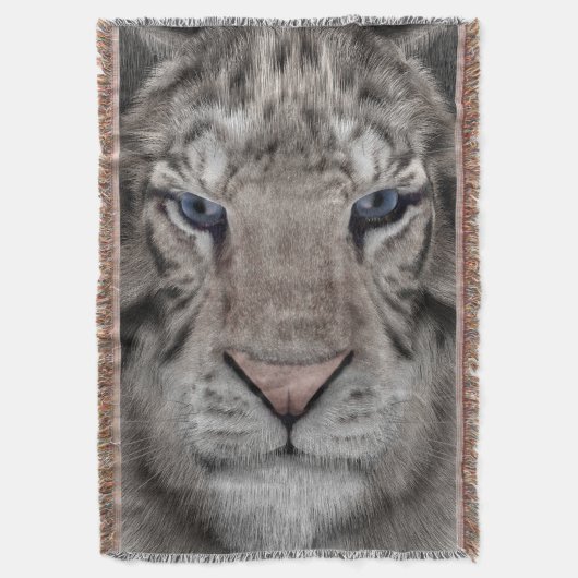 Witte tijger deken (Voorkant Verticaal)