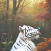 Witte tijger die liefdevolle momenten, sticker (Voorkant)