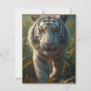 Witte tijger feestdagenkaart