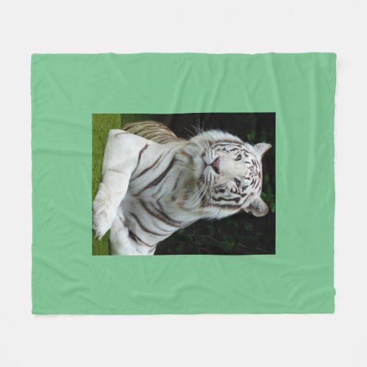 Witte tijger fleece deken (Voorkant (Horizontaal))