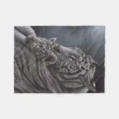 Witte tijger fleece deken (Voorkant (Horizontaal))