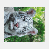 Witte tijger fleece deken (Voorkant (Horizontaal))