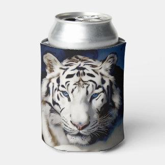 Witte Tijger Gezicht Blikjeskoeler