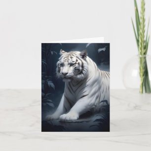 Witte tijger in de nacht bedankkaart