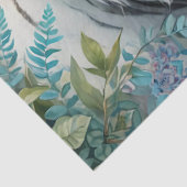 Witte tijger in een blauw groen Oerwoud Tissuepapier (Detail)