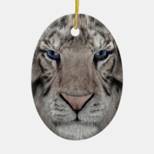 Witte tijger keramisch ornament (Voorkant)