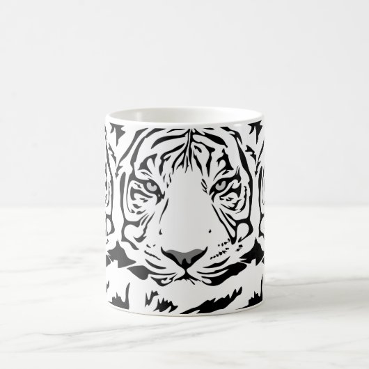 Witte tijger koffie mok (Center)