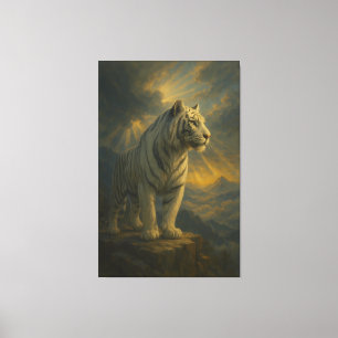 Witte Tijger - Kunstprint Canvas Afdruk