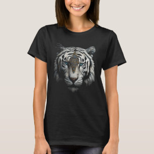 Witte Tijger Kunstwerk Dier Motief Tijger T-shirt