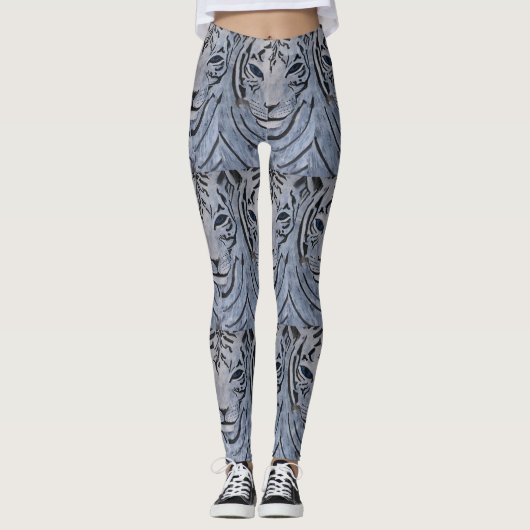 WITTE TIJGER LEGGINGS VAN PAULA REILLY. (Voorkant)