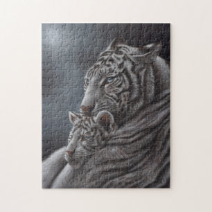Witte tijger legpuzzel