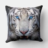 Witte Tijger met Blauwe Ogen Kussen (Achterkant)