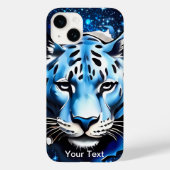 Witte tijger met blauwe sprankels Case-Mate iPhone case (Achterkant)