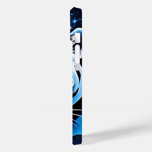 Witte tijger met blauwe sprankels Case-Mate iPhone case (Achterkant / Links)