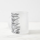 Witte tijger of Zebra gestreept Matglas Koffiemok (Voorkant links)