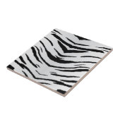 Witte tijger of Zebra gestreept Tegeltje (Zijkant)